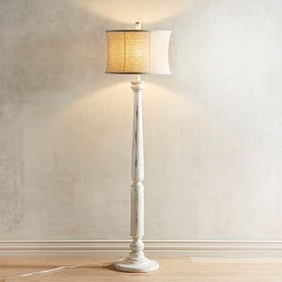 Nicolas Whitewashed Floor Lamp