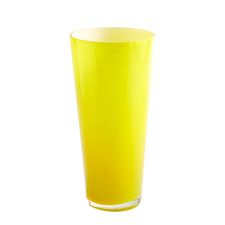 Bright Yellow Glass Vase