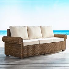 Echo Beach Latte Roll Arm Sofa 