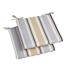 2 Pack Tan Multi Square Dining Cushion 