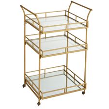 Golden Square Bar Cart