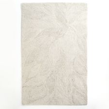 Gray Abstract Leaves Rug