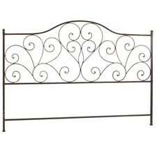 Iron Metal Scroll Black Headboard