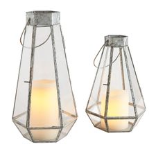 Lincoln Modern Galvanized Lanterns
