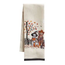 Halloween Park Avenue Puppies™ Tea Towel