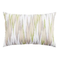 Distressed Chevron Green Lumbar Pillow