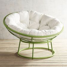 Outdoor Peridot Green Papasan Chair Frame