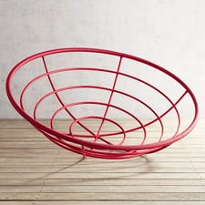 Outdoor Red Papasan Chair Bowl