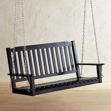Rock Point Black Porch Swing 