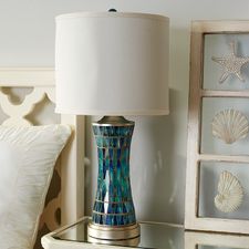 Helena Blue Mosaic Table Lamp