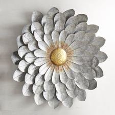 Galvanized Oversized Daisy Wall Decor
