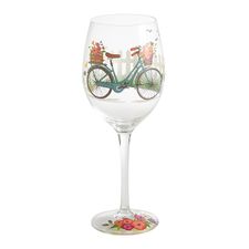 Painted Bike Wine Goblet