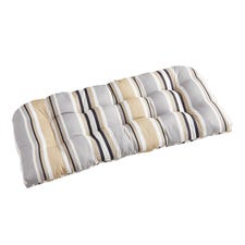 Contour Settee Cushion in Natural Multi Stripe