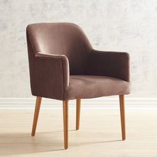 Markus Brown Velvet Armchair