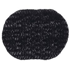 Fuzzy Black Double Papasan Cushion