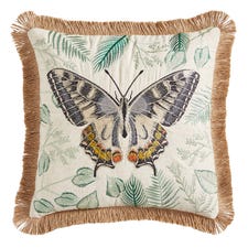 Butterfly Pillow with Jute Trim