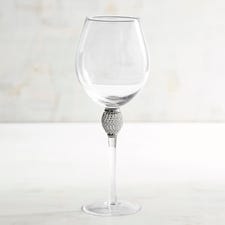 Jewel Silver Wine Glass