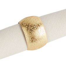 Golden Carved Napkin Ring