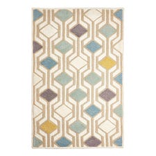 Christine Ivory & Blue Rug
