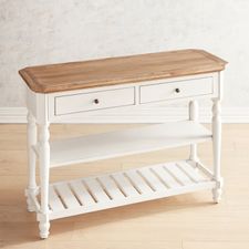 Grace Rain White & Natural Stonewash Small Buffet Table