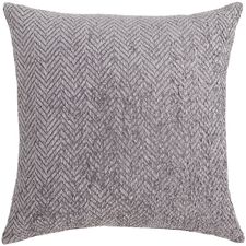 Herringbone Chenille Gray Pillow