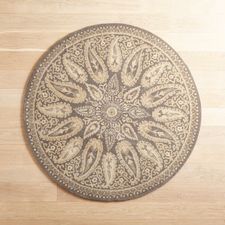 Mersey Ivory Round Wool Rug