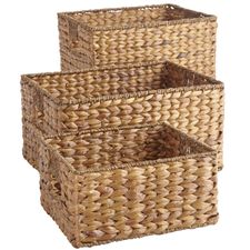 Carson Natural Wicker Shelf Storage Baskets