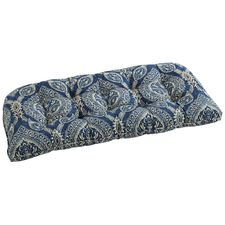 Tufted Standard Contour Settee Cushion in Keegan Indigo