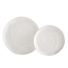 Elegant White with Golden Rim Dinnerware