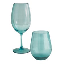 Clarity Turquoise Acrylic Stemware