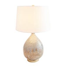 Ombre Mosaic Gold & Gray Table Lamp