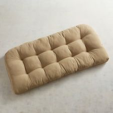Tufted Standard Contour Settee Cushion in Calliope Linen