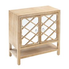 Brown Two Door Wooden Cabinet With Shelf 