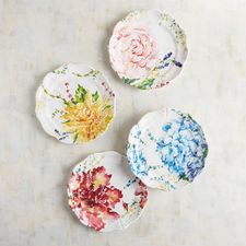 Garden Soiree Melamine Dinner Plate Set 