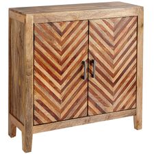 Kadhi Chevron Mango Wood Cabinet