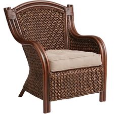 King Brown Wicker Armchair