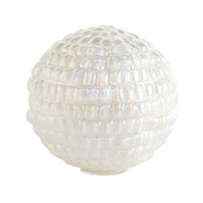 Iridescent White Decorative Sphere