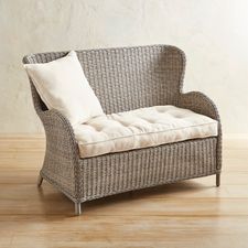 Capella Island Gray Settee