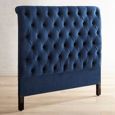 Audrey Ink Velvet Headboard