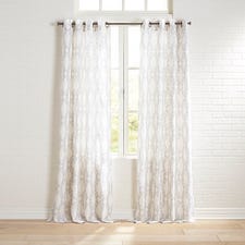 Dexter Diamond Gray Grommet Curtain