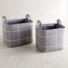 Gray Fabric Baskets