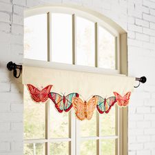 Beaded Butterflies Valance