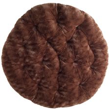 Fuzzy Chocolate Brown Papasan Cushion