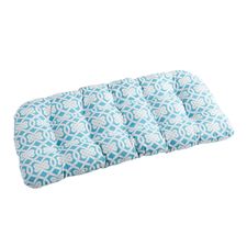 Pretzel Standard Contour Settee Cushion in Turquoise