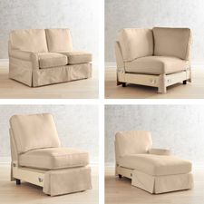 Lia Pierformance™ Build Your Own Khaki Slipcovered Sectional