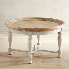Amelia Natural Stonewash Round Coffee Table