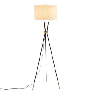 Black & Gold Tripod Floor Lamp