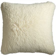 Oversized Shaggy Ivory Pillow