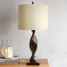 Brown Twist Table Lamp