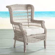 Sunset Pier Parchment Armchair